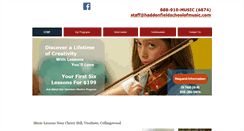 Desktop Screenshot of haddonfieldschoolofmusic.com